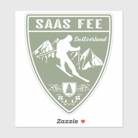 Saas Fee Zwitserland Sticker (Vel)