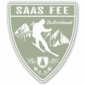Saas Fee Zwitserland Sticker (Voorkant)