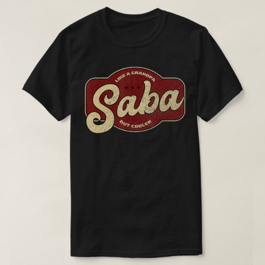  Saba als een opa maar cooler T-shirt (Design voorkant)