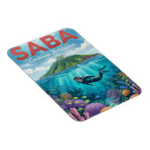 Saba Caribisch Nederland Magneet (Rechterzijde)