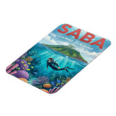 Saba Caribisch Nederland Magneet (Linkerzijde)