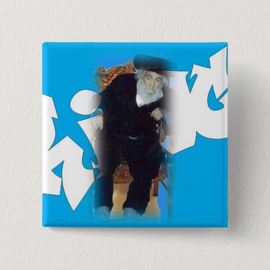 Saba de Koning vierkant knoop Vierkante Button 5,1 Cm (Voorkant)