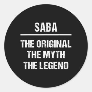 Saba De Originele Naam Mythe Legende Hebreeuws Ronde Sticker