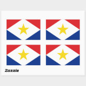 saba eiland vlag Nederland land regio Rechthoekige Sticker (Vel)