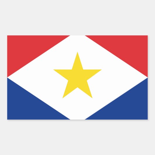 saba eiland vlag Nederland land regio Rechthoekige Sticker (Voorkant)