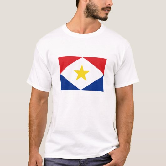 saba eilandvlag Nederland T-shirt (Voorkant)
