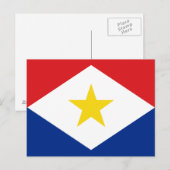 Saba Flag Briefkaart (Voorkant / Achterkant)