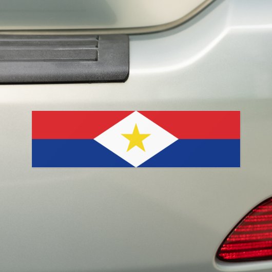 Saba Flag Bumpersticker (Op auto)