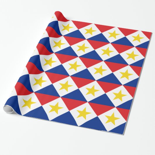 Saba Flag Cadeaupapier (Uitgerold)