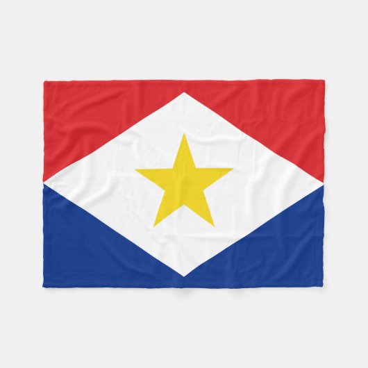 Saba Flag Fleece Deken (Voorkant (Horizontaal))