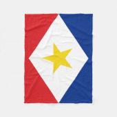 Saba Flag Fleece Deken (Voorkant)