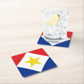 Saba Flag Kartonnen Onderzetters (Insitu)