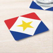 Saba Flag Kartonnen Onderzetters (Schuin)