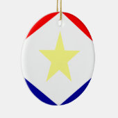 Saba Flag Keramisch Ornament (Rechts)