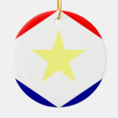 Saba Flag Keramisch Ornament (Voorkant)