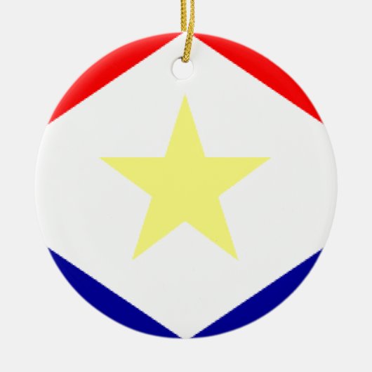 Saba Flag Keramisch Ornament (Voorkant)