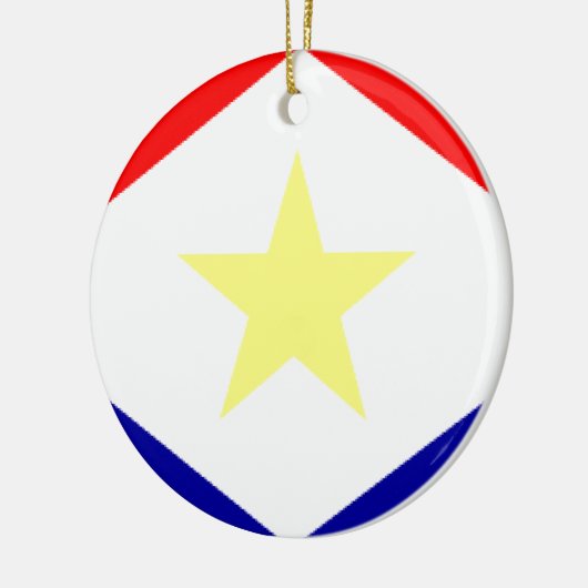 Saba Flag Keramisch Ornament (Links)