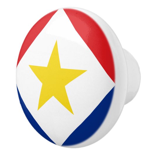 Saba Flag Keramische Knop (Rechts)