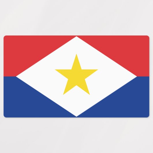 Saba Flag Labels (Design 1)