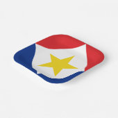 Saba Flag Papieren Bordje (Gebogen)