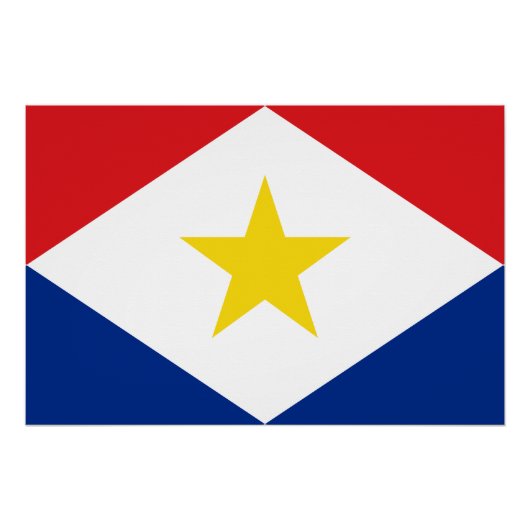 Saba Flag Perfect Poster (Voorkant)