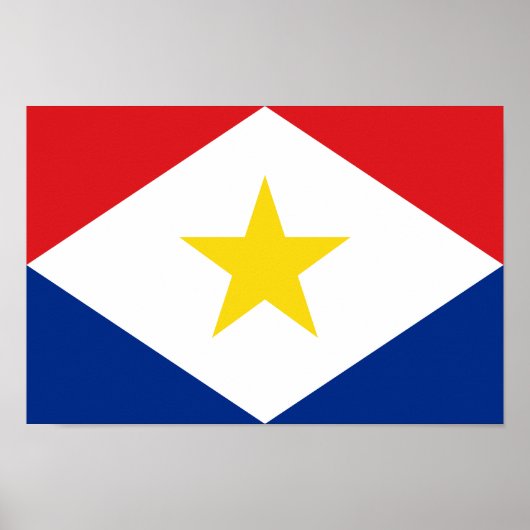Saba Flag Poster (Voorkant)
