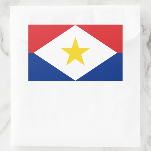 Saba Flag Rechthoekige Sticker (Tas)