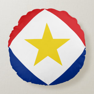 Saba Flag Rond Kussen