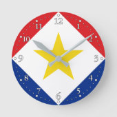 Saba Flag Ronde Klok (Voorkant)