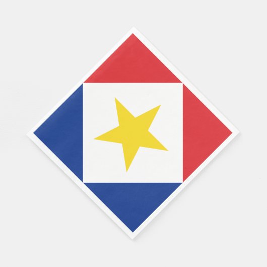 Saba Flag Servet (Hoek)