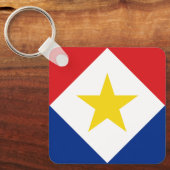 Saba Flag Sleutelhanger (Voorkant)