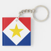 Saba Flag Sleutelhanger (Achterkant)