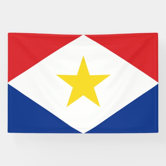 Saba Flag Spandoek (Horizontaal)