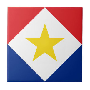 Saba Flag Tegeltje