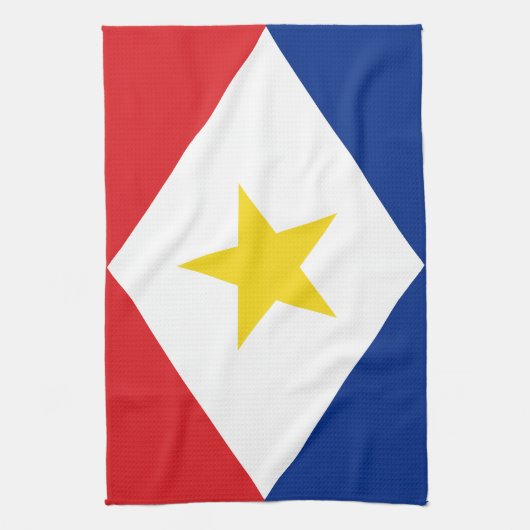 Saba Flag Theedoek (Verticaal)