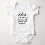 Saba Hebreeuws Opa Definitie Joodse Chanoeka Gif Romper<br><div class="desc">Saba Funny Chanoeka Deinition Shirt</div>