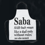 Saba Hebreeuws Opa Definitie Joodse Chanoeka Gif Schort<br><div class="desc">Saba Funny Chanoeka Deinition Shirt</div>