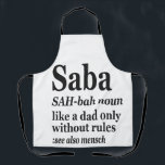 Saba Hebreeuws Opa Definitie Joodse Chanoeka Gif Schort<br><div class="desc">Saba Funny Chanoeka Deinition Shirt</div>