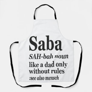 Saba Hebreeuws Opa Definitie Joodse Chanoeka Gif Schort