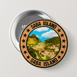 Saba Island Ronde Button 7,6 Cm
