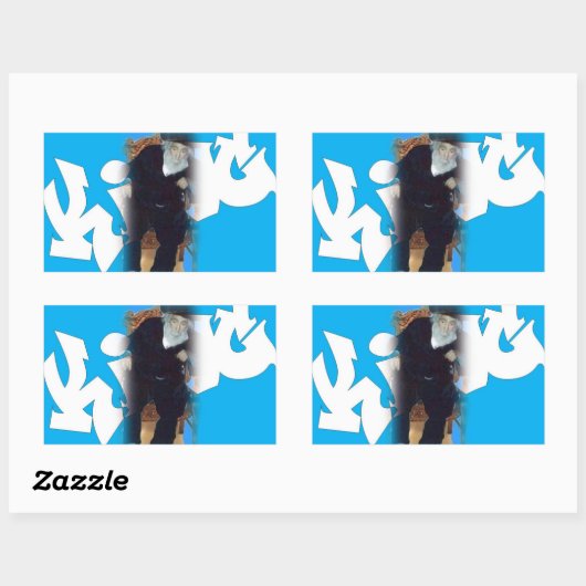 Saba King Sticker Rechthoek (Vel)