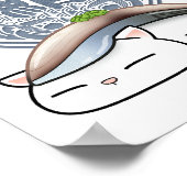 Saba Makreel Sushi Cat Poster (Hoek)
