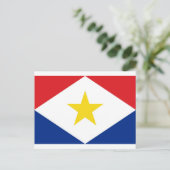 Saba National World Flag Briefkaart (Staand voorkant)