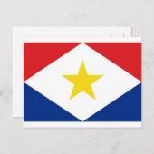 Saba National World Flag Briefkaart (Voorkant / Achterkant)