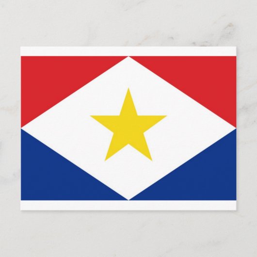Saba National World Flag Briefkaart (Voorkant)