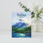 Saba Nederland Briefkaart (Staand voorkant)