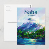 Saba Nederland Briefkaart (Voorkant / Achterkant)