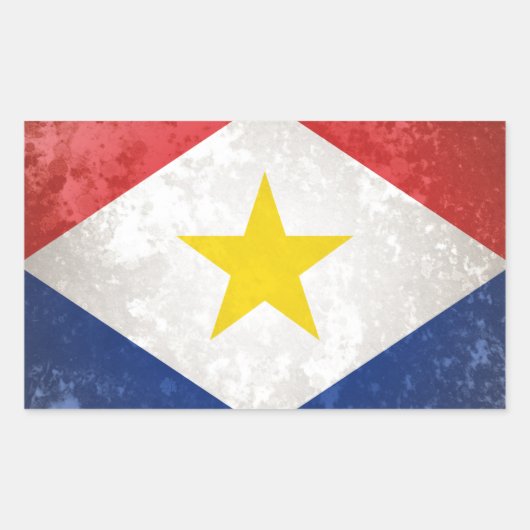 Saba Rechthoekige Sticker (Voorkant)