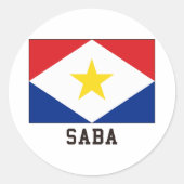 Saba Ronde Sticker (Voorkant)