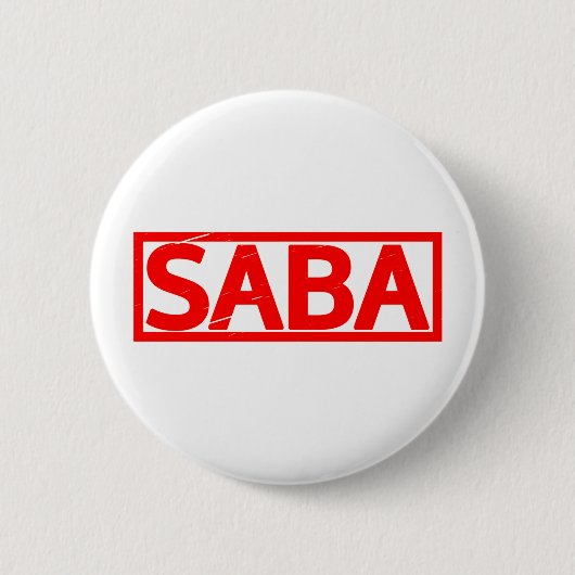 Saba Stamp Ronde Button 5,7 Cm (Voorkant)